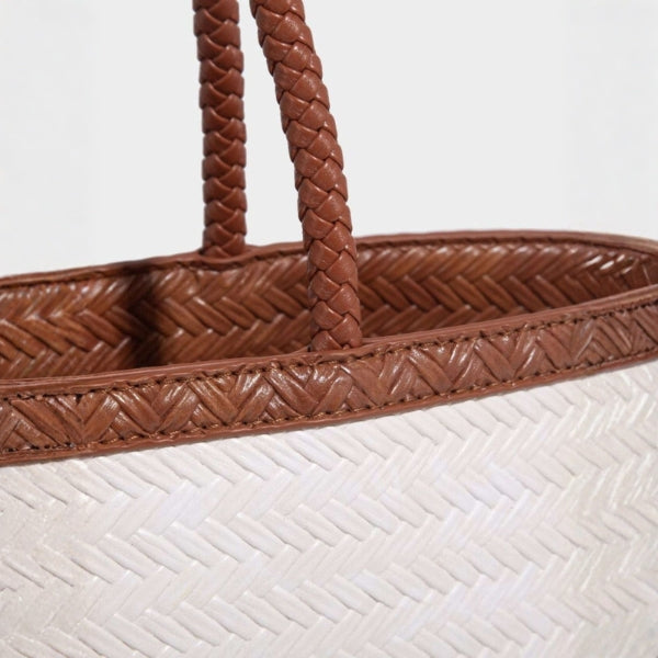 Kim's | Valencia Braided Tote Bag | Medium Woven Carryall