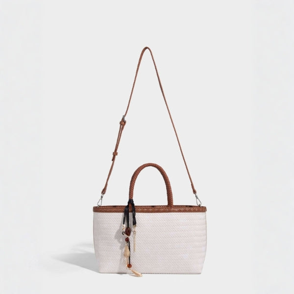 Kim's | Valencia Braided Tote Bag | Medium Woven Carryall