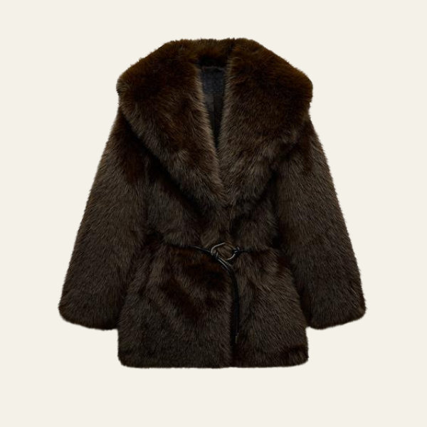 Kim's | Florence Faux Fur Belted Coat