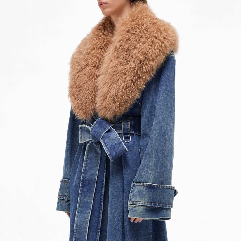 Kim's | Aspen Denim Shearling Coat
