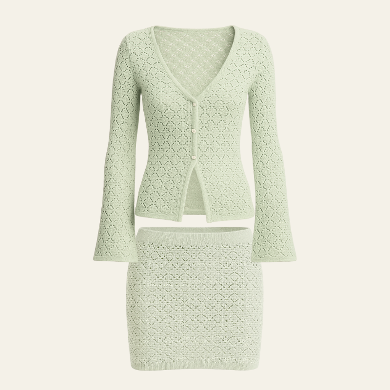 Kim's | Amalfi Women's Crochet Knit Skirt Set