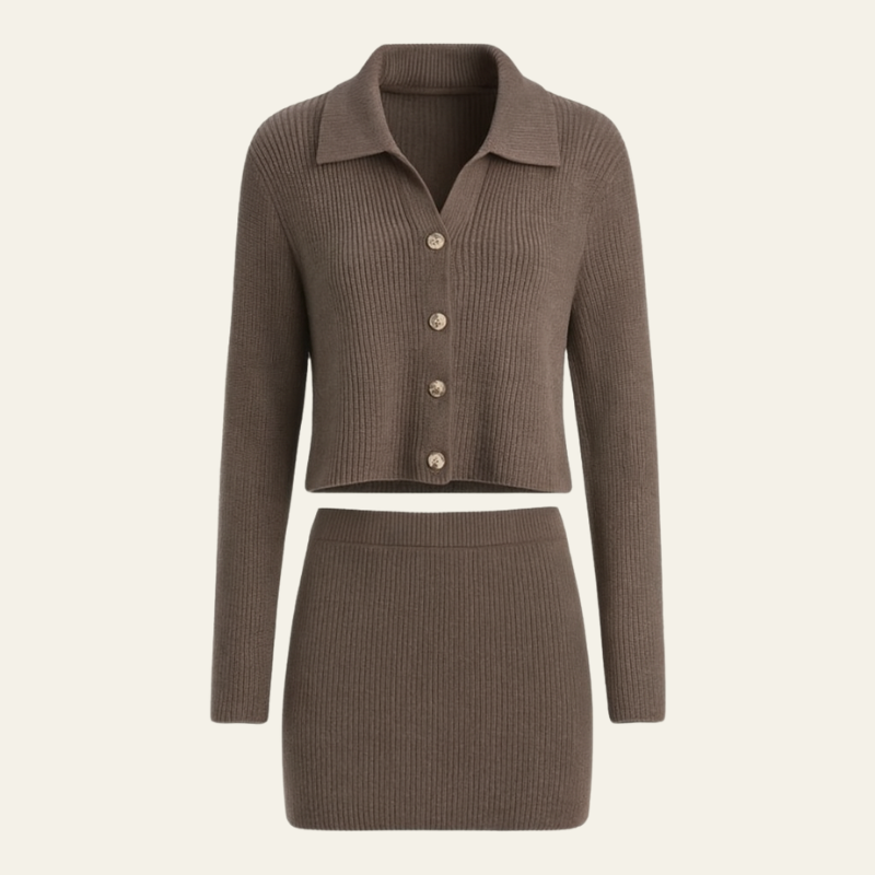 Kim's | Castagna Women's Brown Knit Set