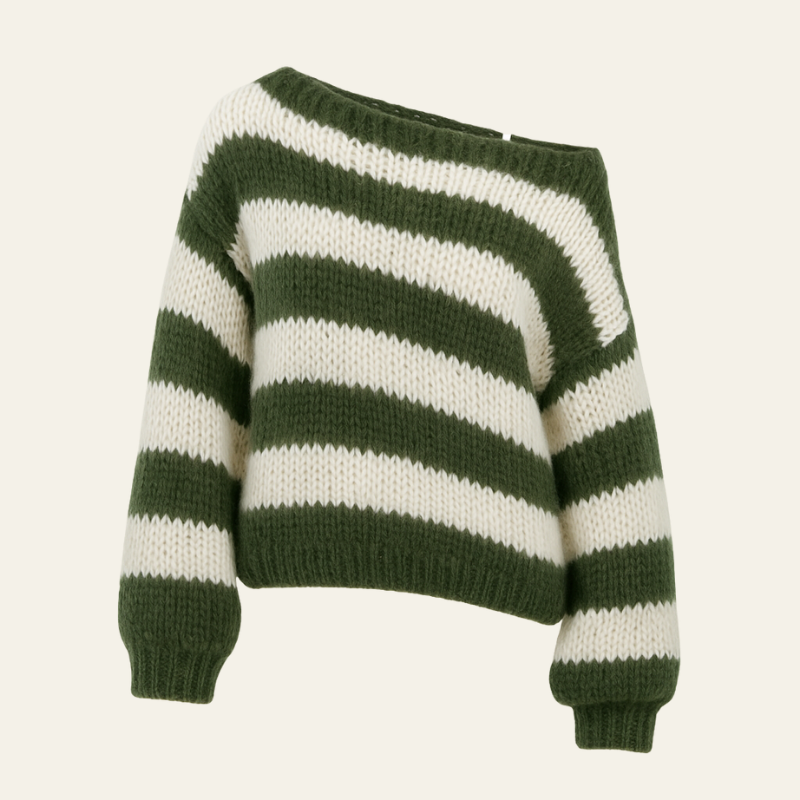 Kim's | Riviera Striped Women's Ribbed Knit Sweater