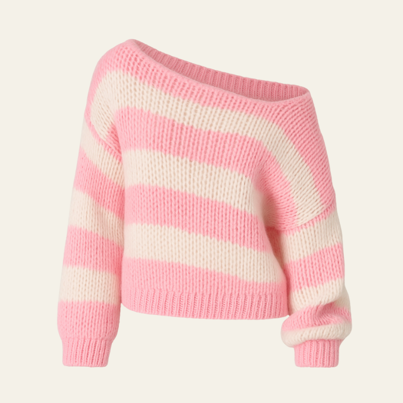 Kim's | Riviera Striped Women's Ribbed Knit Sweater