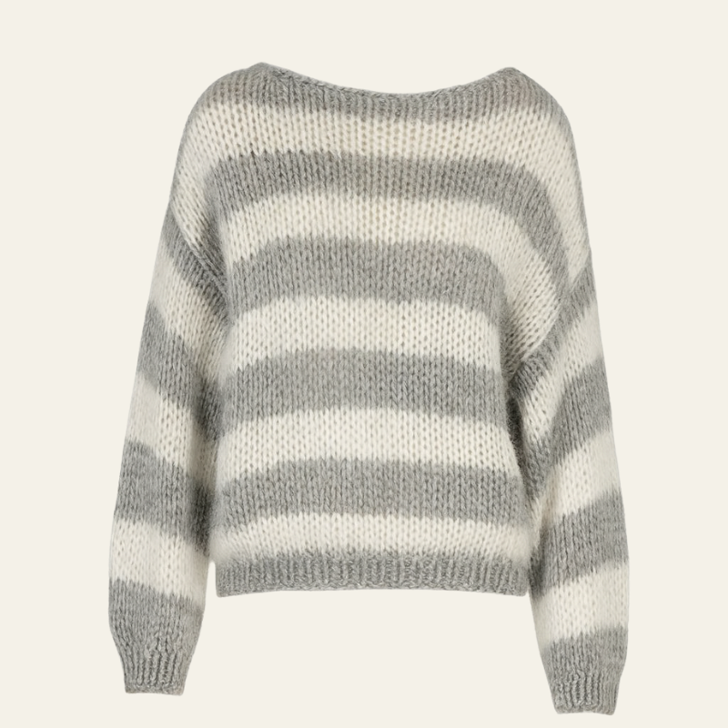 Kim's | Riviera Striped Women's Ribbed Knit Sweater