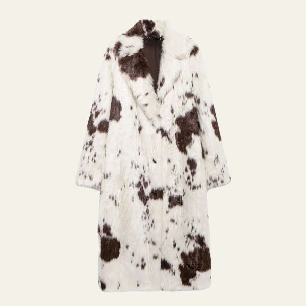 Kim's | Aspen Faux Fur Cow Print Coat