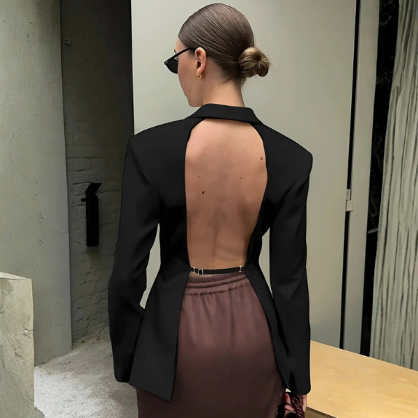 Kim's | Solene Women's Draped Lapel Blazer